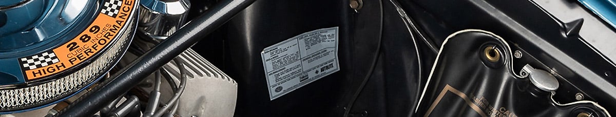 Mustang Emission Test Decal