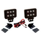 PUTCO LED Light 4" Pair A-Pillar Brackets/Wiring Harness Wrangler JK 2007-2018