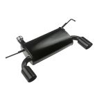 Rugged Ridge Axle-Back Exhaust System 2-1/4" Black With Dual 4" Tips Jeep Wrangler JK 2007-2018