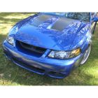 Anchor Room Center Hood Vent Accent Kit Gloss Black Vinyl Cobra Mustang 2003-2004