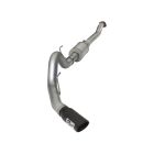 aFe Cat-Back Exhaust System Atlas 4" Aluminized Steel Single Rear Side Exit With 6" Black Tip 2.7L/3.5L EcoBoost F-150 2015-2019