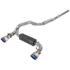 aFe Cat-Back Exhaust System Takeda 3" Stainless Steel With 4-1/2" Blue Flame Tips Focus RS 2016-2018