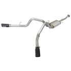 aFe Cat-Back Exhaust System Mach Force-Xp Stainless Steel 3" To 3-1/2" Dual Side Exit With Black Tips 5.0L F-150 2015-2020