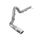 aFe DPF-Back Exhaust System Large-Bore HD 4" 409 Stainless Steel With 5" Polished Tip 3.0L Power Stroke F-150 2018-2020