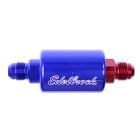 Russell Fuel Filter -6 AN 70-75 PSI 130 Gph Billet Aluminum Blue Anodized