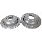 Baer Brakes Rear Brake Rotor Sport Drilled And Slotted Pair Ford F-150/ Raptor With Manual Park Brake 2012-2018