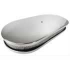 CJ Classics Oval Air Cleaner Polished Aluminum 19" X 2" For Dual Carbureted Engines