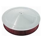 CJ Classics Air Cleaner Muscle Car Style Stainless Steel 14" x 3" With Flat Base