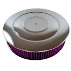 CJ Classics Air Cleaner Performance Chrome 14" x 4" With Flat Base