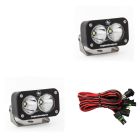 Baja Designs LED Work Light S2 Sport Clear Lens Spot Pattern Pair