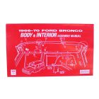 Jim Osborn Reproductions Assembly Manual Body And Interior Bronco 1966-1970