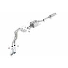 Borla Cat-Back Exhaust System Touring 3" To Dual 2-1/2" Stainless Steel 6.2L F-150 Raptor 2010-2014/Harley Davidson Edition F-150 2011-2012