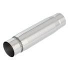 Borla Crate Muffler Resonator 10" Long Body 14" Overall Round Stainless Steel Reversible 3" Center Inlet/ 4" Center Outlet