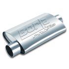 Borla Pro XS Muffler Oval Without Notch 19" Long Stainless Steel Center Inlet 2-1/2"/ Offset Outlet 2-1/2"