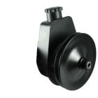 Borgeson Power Steering Pump Saginaw Self-Contained With Straight Return Tube/ Black Powder-Coated Reservoir