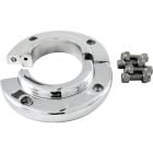 Borgeson Split Swivel Floor Mount For 2" Steering Column Machine Finish Aluminum