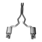 Borla Cat-Back Exhaust System ATAK Stainless Steel 3" With 4" Polished Tips For Active Exhaust Fastback Mustang GT 2018-2023