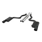 Gibson Cat-Back Exhaust System 3" Stainless Steel Ceramic Coated Black With 4-1/2" Tips Fastback Mustang GT 2015-2017