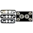 Classic Instruments 6-Gauge Set All American Nickle With Classic Dash 6-Hole Instrument Bezel 1965 Mustang
