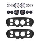 Classic Instruments 6-Gauge Set Velocity Series With Scott Drake Black 6-Hole Instrument Bezel Mustang 1969-1970