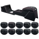 TMI Center Console Full Length Sport XR Black With Chrome Trim Without Factory Air-Conditioning Convertible Mustang 1965-1966