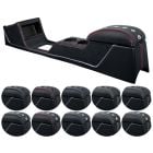 TMI Center Console Full Length Sport XR Black With Chrome Trim Without Factory Air-Conditioning Coupe/Fastback Mustang 1967-1968