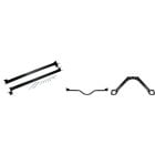 Chassis Stiffening Kit With Curved Monte Carlo Bar Black Mustang Coupe/ Fastback 1965-1966