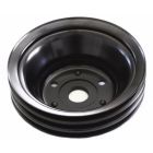CJ Classic Trucks Single 3-Groove Crankshaft Pulley Steel Black For Short Water Pump Small Block Chevrolet 1960-1968