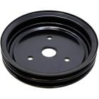 CJ Classic Trucks Single 2-Groove Crankshaft Pulley Steel Black For Long Water Pump Small Block Chevrolet 1969-1987