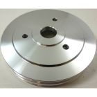 CJ Classic Trucks Two Groove Crankshaft Pulley Aluminum Satin For Short Water Pump Big Block Chevrolet 1965-1968