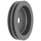 CJ Classic Trucks Two Groove Crankshaft Pulley Aluminum Black For Short Water Pump Big Block Chevrolet 1965-1968