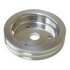 CJ Classic Trucks Crankshaft Pulley 2-Groove Polished Aluminum For Use With Short Water Pump Big Block Chevy 1965-1968