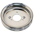 CJ Classic Trucks Crankshaft Pulley 2-Groove Chrome-Plated Steel For Use With Short Water Pump Big Block Chevy 1965-1968