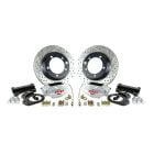 Master Power Disc Brake Conversion Kit Front 12" Drilled Slotted Two-Piece Rotors Four Piston Billet Caliper Bronco 1966-1977