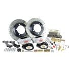 Master Power Manual Disc Brake Conversion Kit Front 12" Drilled Slotted Two-Piece Rotors Four Piston Billet Caliper Bronco 1966-1977