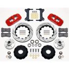 Wilwood Front Big Brake Kit AERO6 With Drilled/Slotted Rotors And Red Calipers Chevrolet C10 1963-1987