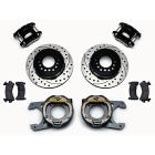 Wilwood Rear Brake Kit D154 With Drilled/Slotted Rotors/Emergency Brake/Black Calipers Chevrolet C10 1963-1987