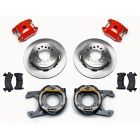 Wilwood Rear Brake Kit D154 With Parking Brake/Red Calipers Chevrolet C10 1963-1987
