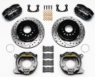 Wilwood Dynapro Black Dust-Boot Rear Disc Brake Kit Mustang 65-73 w/ 12.19" Drilled/Slotted Rotors for 9" New Style Big Bearing Rear Axle