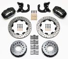 Wilwood Rear Disc Brake Kit Dynalite Pro Black With 12.19" Drilled/Slotted Rotors For 9" New Style Big Bearing Rear Axle Bronco 1966-1977