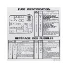 Fuse Location Decal Mustang 1987-1989