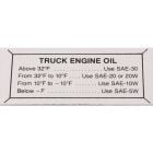 Jim Osborn Reproductions Glove Box Decal Engine Oil F-100 1955-1956