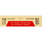 Jim Osborn Reproductions Air Cleaner Decal 181 272 V8 F-100 1959-1960