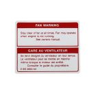 Jim Osborn Reproductions Fan Warning Decal Mustang 1981-1986