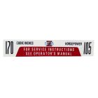 Jim Osborn Reproductions Decal Air Cleaner 170CI/105HP Bronco 1966