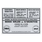 Decal Service Specification 1964 Mustang