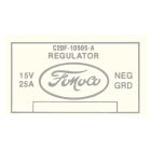 Decal Voltage Regulator 1964 Mustang