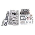 Edelbrock Performer EPS Manifold/ Carburetor Kit S/B Chevy 57-86 Natural Finish