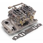 Edelbrock Manifold And Carburetor Kit Performance RPM Dual-Quad/ Thunder Series AVS Small Block Chevy 1955-1986