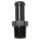 Edelbrock Heater Hose End Fitting Aluminum Anodized Black Straight With 3/8" NPT And 1/2" Barb